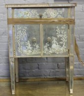 Venetian Style Mirrored End Table.From