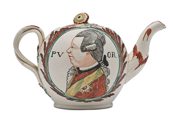 Prince William V Creamware Teapot English