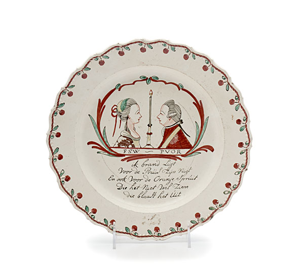 Prince William V Creamware Plate 15f7cd
