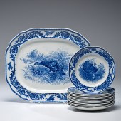 Cauldon Flow Blue Turkey Platter and