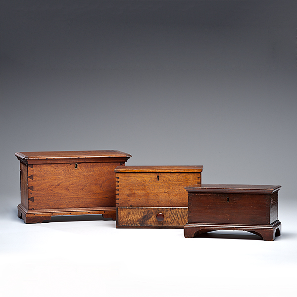 Miniature Blanket Chests American 15f851