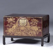 Chinese Lacquered Chest on Stand Chinese