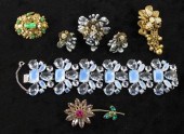 Six Pieces of Signed Costume Jewelrythe