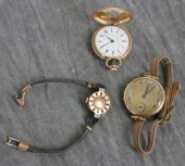 Group of 3 Watches.Includes an 18K Gold