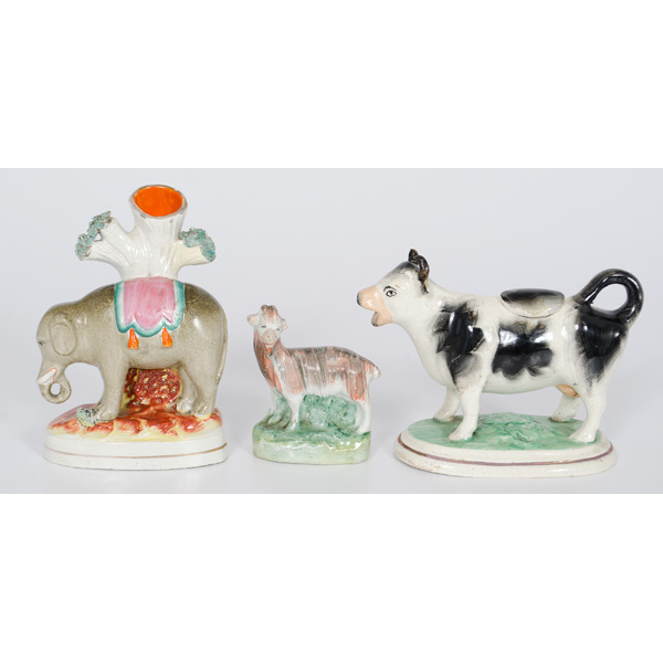 Staffordshire Cow Elephant and 15dbfe
