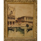 Venetian Canal Painting Oil on canvas