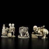 Japanese Meiji Period Ivory Figural 15deaa