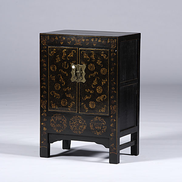 Chinese Black Lacquered Chest Chinese  15df0d