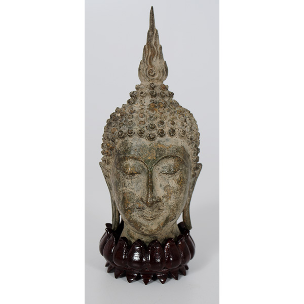 Chinese Bronze Buddha Head Chinese.  A cast