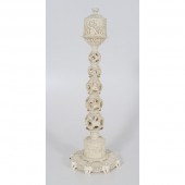 Indian Carved Ivory Puzzle Ball Lamp