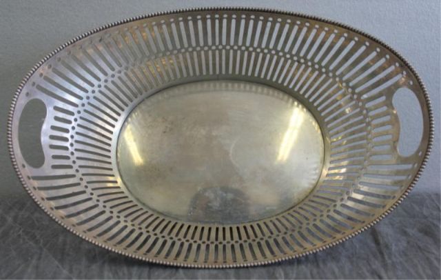 Continental Silver Pierced Basket Approx  15e0b0