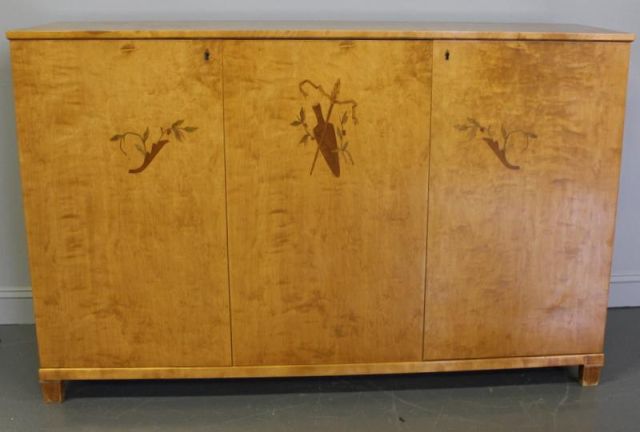 Midcentury Modernist Inlaid Credenza.From