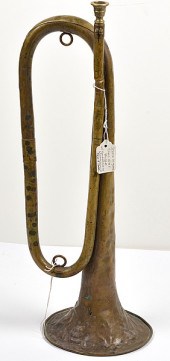 US Civil War Brass Horn Stamped 1609e3