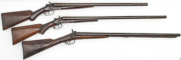 Antique Double-Barrel Shotguns Lot of Three