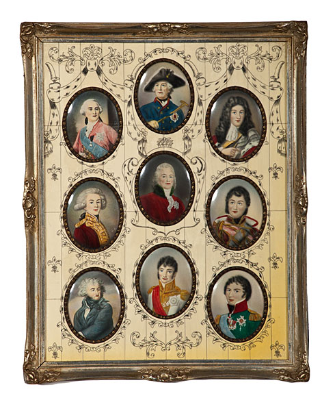 Framed Grouping of Nine Continental 160eff