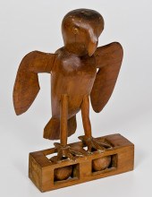 Folk Art Carved Whimsy Bird American
