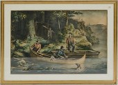 Currier and Ives American Fishing Medium
