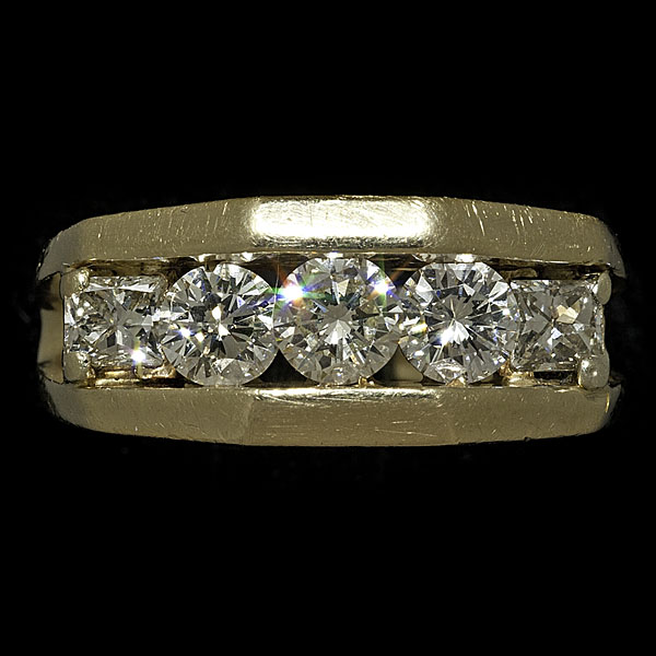 Gentleman s Step Diamond Ring A 1611d4