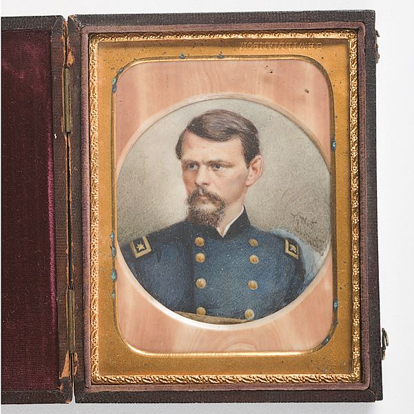 Cased Portrait Miniature of General
