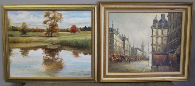 Two Signed Oils on Canvas Landscape 161634