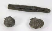 Three 19th Century pewter jelly moulds