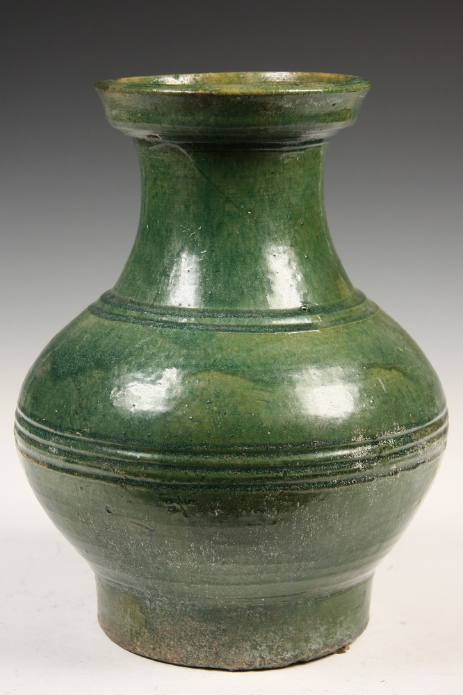 CHINESE HAN VASE Green Glazed 16194a