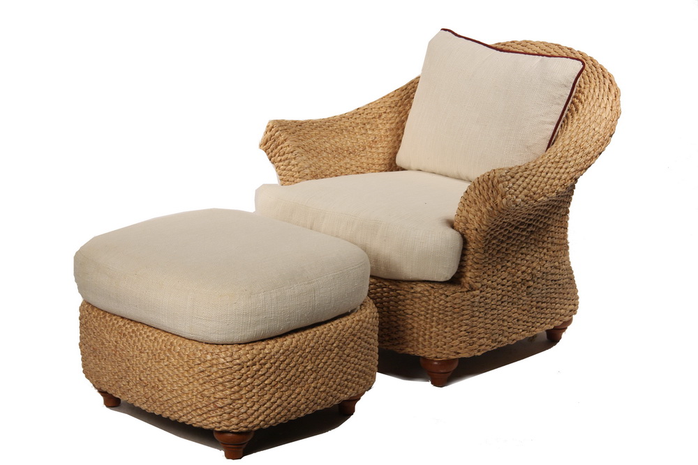 SEAGRASS LOUNGE CHAIR W HASSOCK 161a4c