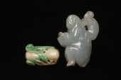 (2) CHINESE JADE CARVINGS - Two Miniature