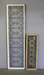 Unusual Large Leaded Glass Window with