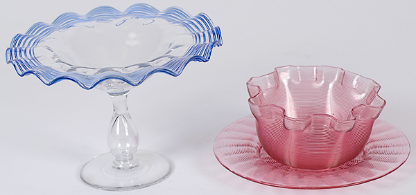 Steuben Glass Compote and Bowl 15fae2