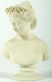 Parian Ware Figural Bust Continental 15fb72