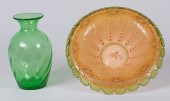 Art Glass Enameled Bowl Plus 20th century
