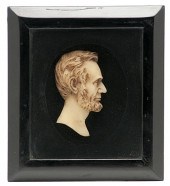 Abraham Lincoln Wax Profile Bust 15fc88