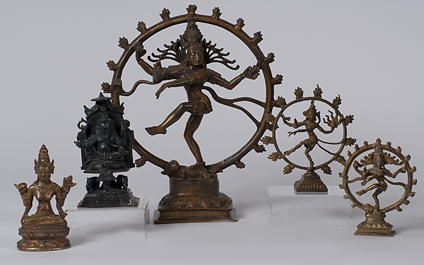 Shiva Gilt Metal Statues Plus Indian one