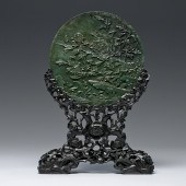 Large Spinach Jade Chinese Table 15ff87
