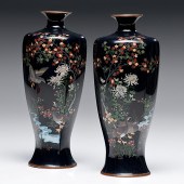 Japanese Cloisonné Vases Japanese late
