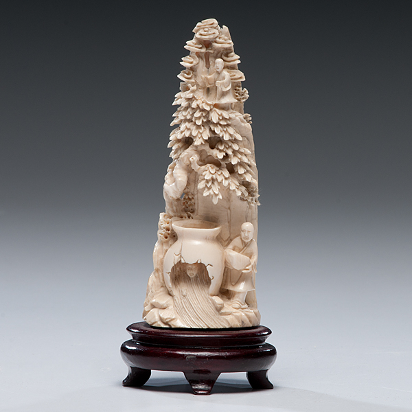 Chinese Carved Ivory Figural Group