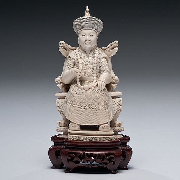 Chinese Carved Ivory Emperor Chinese  15fffc