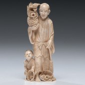 Fine Japanese Carved Ivory Okimono 1600da