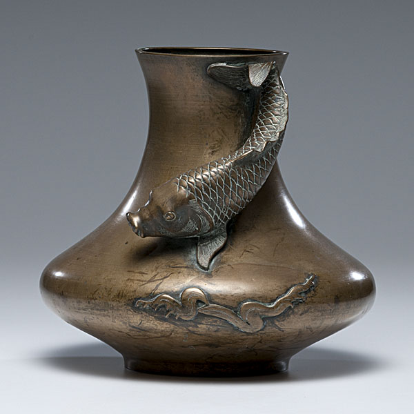 Japanese Bronze Fish Vase Japanese 1600ea