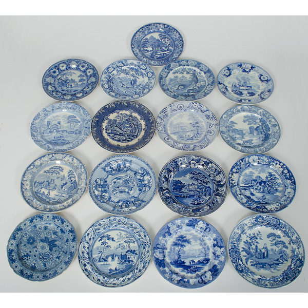 Blue and White Staffordshire Plates 1602e2