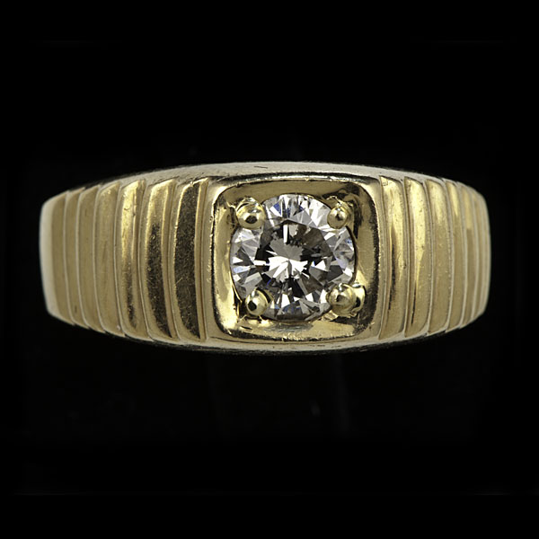 14k Diamond Gentleman s Ring 14k 1603ee