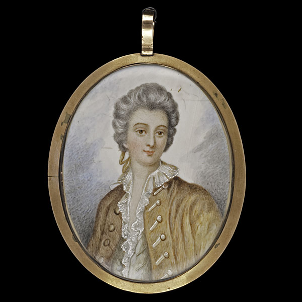 French Miniature Portrait on Ivory 160405
