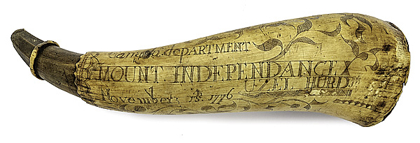 Engraved Mt. Independence Powder Horn with