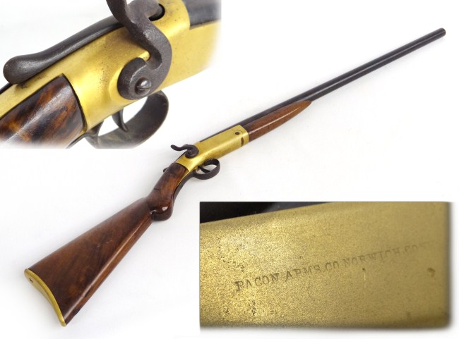 Blackpowder rifle marked Bacon 163040