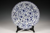 CHINESE BLUE & WHITE CHARGER - Yuan