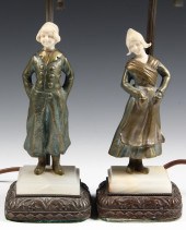PAIR FIGURAL LAMPS - Pair of Arts and