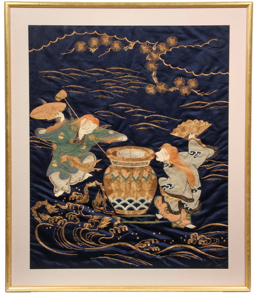JAPANESE EMBROIDERY 19th c Japanese 16382d