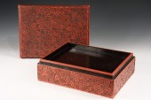 JAPANESE CINNABAR BOX Early 20th 16384d
