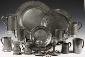 (23 PCS) EARLY PEWTER - 19th-20th c